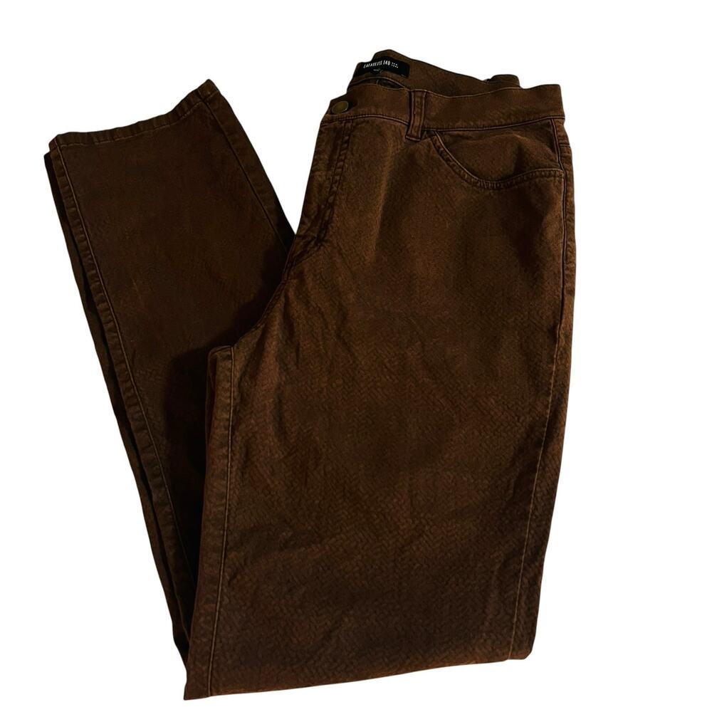 Lafayette 148 Brown High Rise Slim Pants Size 12